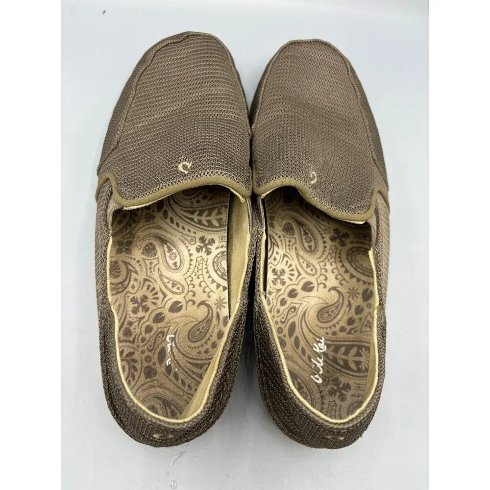 Olukai‎ Women's Waialua Mesh Loafer Shoes Size 9 Brown Casual Shoe